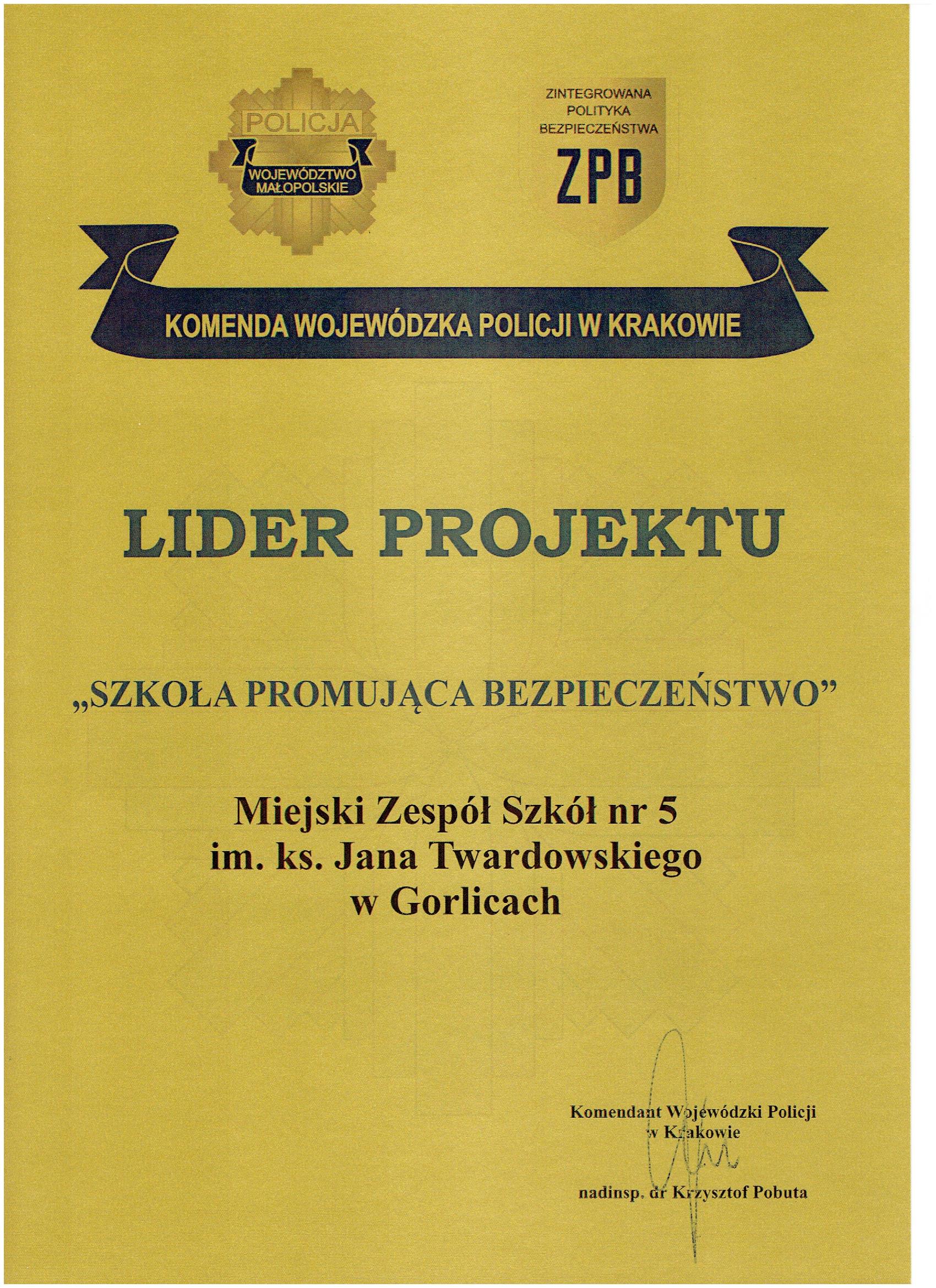 Certyfikat ZPB Lider